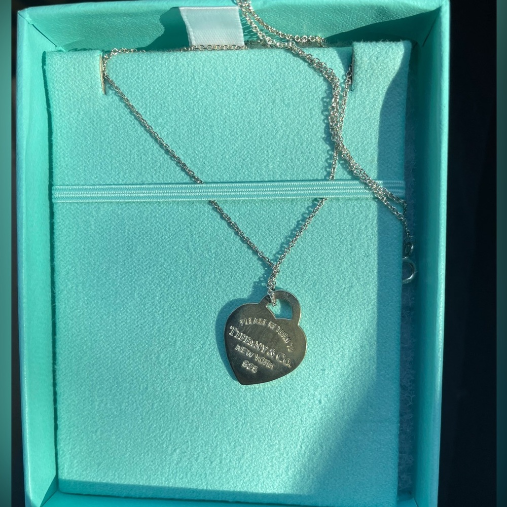 Brand New Tiffany & Co. light blue necklace.